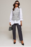 6190 клетка+графит комплект с брюками