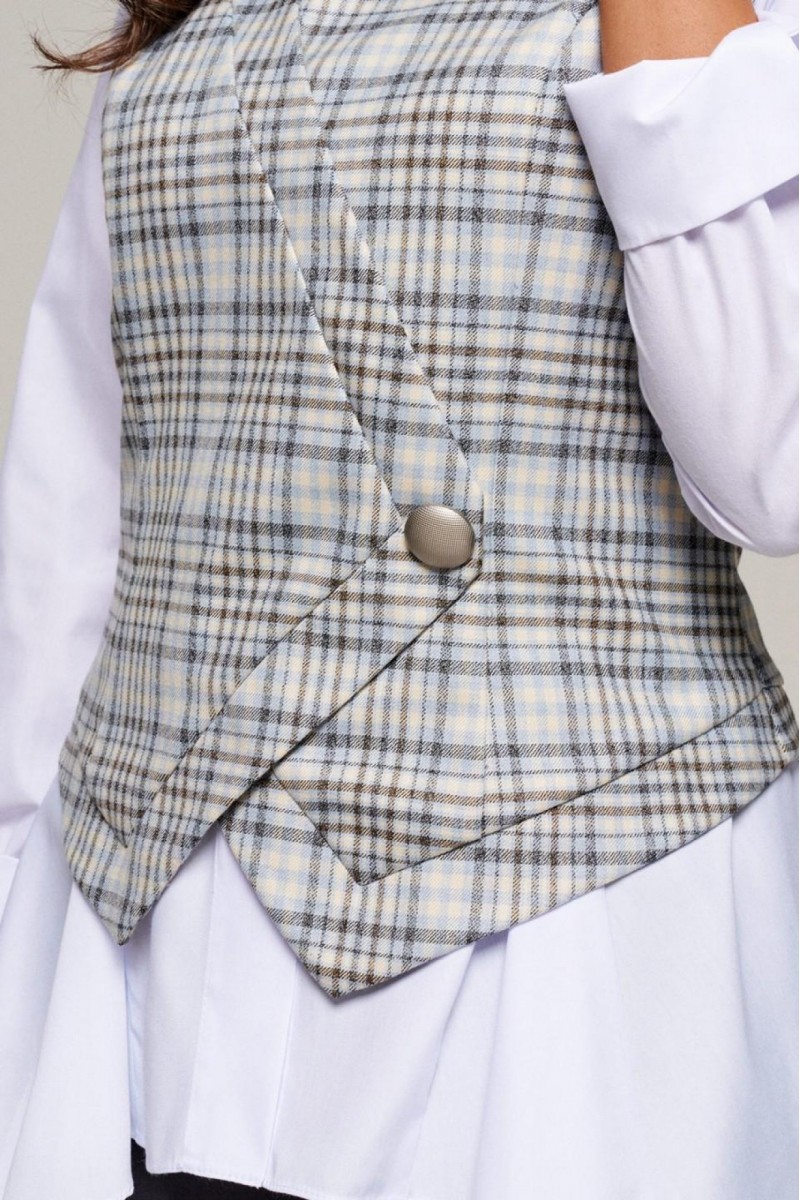 6190 клетка+графит комплект с брюками