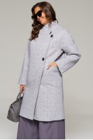 6221 серо-голубой+клетка пальто