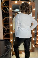 2062 белый/лавандовый дл. джемпер  свитер